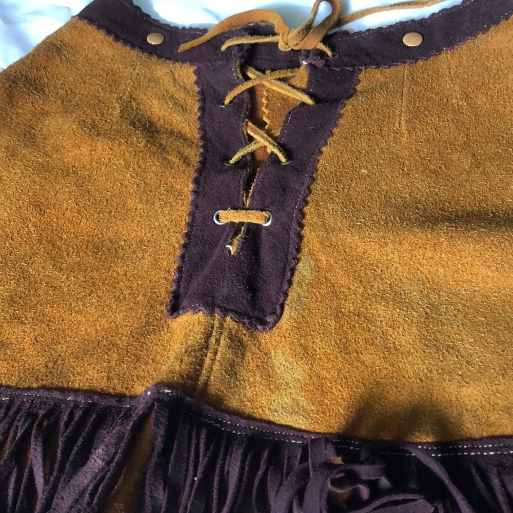 Vintage Child’s Suede Fringed skirt or poncho